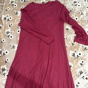 American Eagle Outfitters Red Long Sleeve Dress